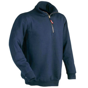 FELPA ZIP CORTA BLU M                  VERENA ISSA