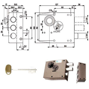 SERRATURA SIC.SEMPLICE DX DM         20511 MOTTURA