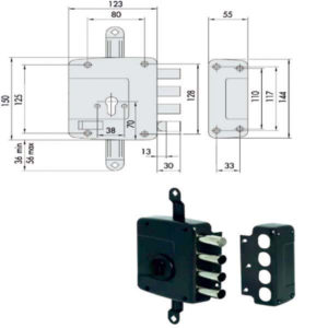 SERRATURA SICUREZZA TRIPLICE SX    56162-60-2 CISA