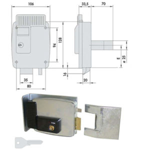 ELETTROSERRATURA APP.FERRO DX      11823-80-1 CISA