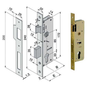 SERRATURA INF.LEGNO              015.40.00.0 WELKA