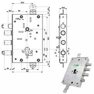 SERRATURA SIC.TRIPLICE int 37        82571 MOTTURA