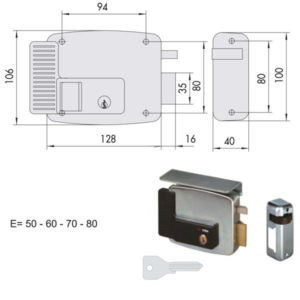 ELETTROSERRATURA APP.FERRO DX      11721-50-1 CISA