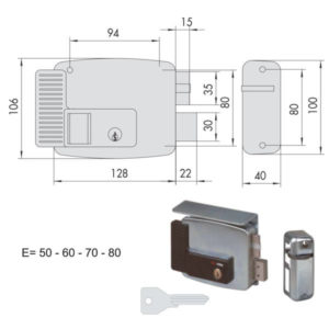 ELETTROSERRATURA APP.FERRO DX      11761-50-1 CISA