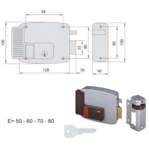 ELETTROSERRATURA APP.LEGNO DX      11611-50-1 CISA