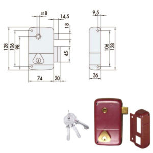 SERRATURA APP.LEGNO DX             50211-45-1 CISA
