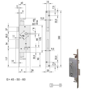 SERRATURA INFILARE FERRO           57215-45-0 CISA