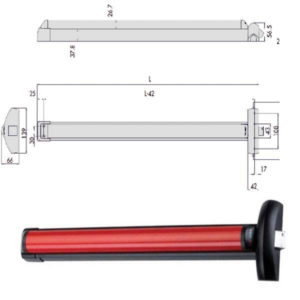 MANIGLIONE FAST TOUCH  84 LATERALE 59801-11-0 CISA