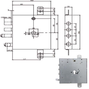SERRATURA SIC.TRIPLICE DX/SX    668.0537.0G80 ISEO