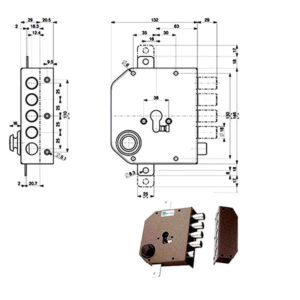 SERRATURA SIC.TRIPLICE DX SCROCCO    38630 MOTTURA