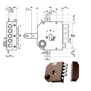 SERRATURA SIC.QUINTUPL.DX SCROCCO    38650 MOTTURA