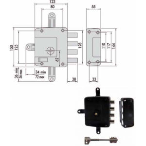 SERRATURA SICUREZZA QUINTUPL.DX    57172-60-1 CISA