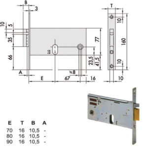 ELETTROSERRATURA INF.FASCE ALL     14450-70-0 CISA
