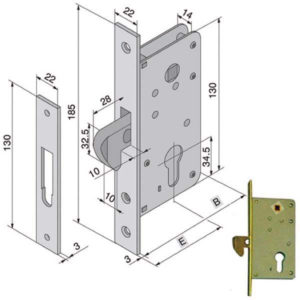 SERRATURA INF.LEGNO              026.40.00.0 WELKA