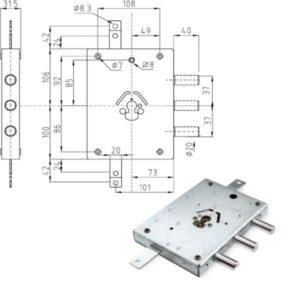 SERRATURA SIC.TRIPLICE DX CILINDRO E63    32Y ATRA