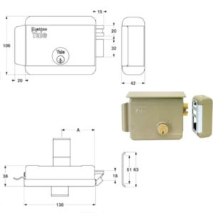 ELETTROSERRATURA APP.FERRO DX       Y680-50-1 YALE