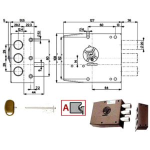 SERRATURA SIC.SEMPLICE DX DM         20501 MOTTURA