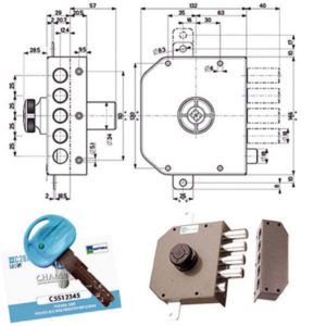 SERRATURA SIC.TRIPLICE DX POMPA      30631 MOTTURA