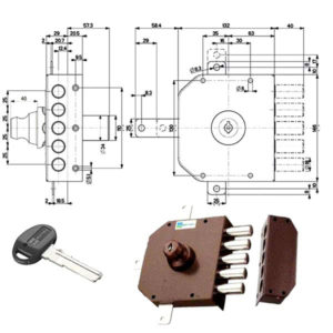 SERRATURA SIC.QUINTUPL.DX POMPA      30642 MOTTURA