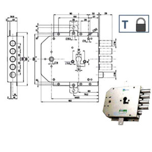 SERRATURA SIC.TRIPLICE DX SCROCCO    85555 MOTTURA