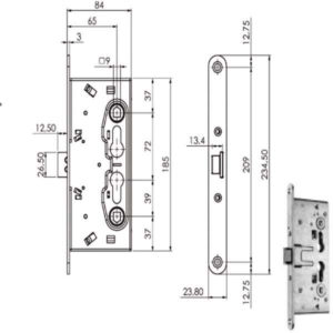 SERRATURA INF.TAGLIAFUOCO Q9           214110 ISEO