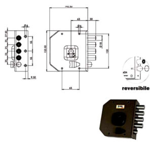 SERRATURA SIC.SEMPLICE DX CIL.           G452 MOIA