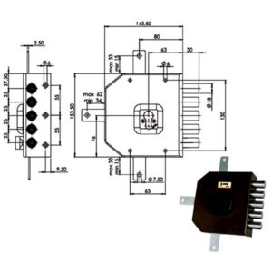 SERRATURA SIC.QUINTUPL.DX CIL.           G455 MOIA