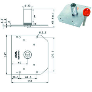 CILINDRO POMPA mm 60 d 30             J175/G4 MOIA