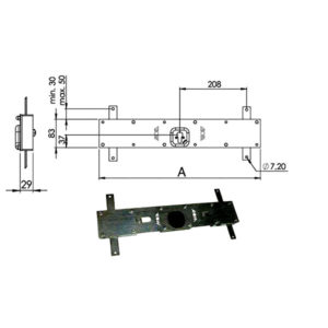 SERRATURA BASCULE SPRANGA CILINDRO     156B/C MOIA