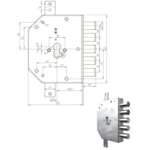 SERRATURA SIC.TRIPLICE DX CIL.         2105G-01 CR