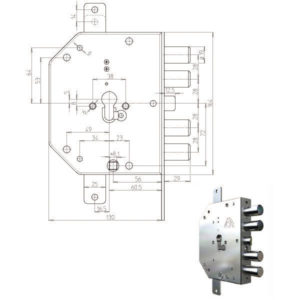 SERRATURA SIC.TRIPLICE DX CIL.         2155G-01 CR