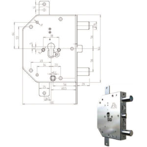 SERRATURA SIC.TRIPLICE DX CIL.         2155G-51 CR