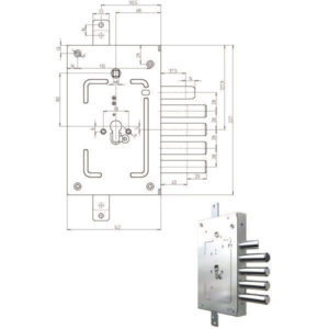 SERRATURA SIC.TRIPLICE CIL.         2655G-02+36 CR