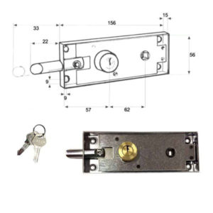 SERRATURA APPLICARE FERRO                106 FASEM