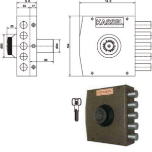 SERRATURA SIC.SEMPLICE DX POMPA     2101/CP KASSEL