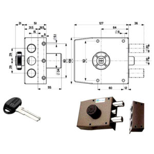 SERRATURA SIC.SEMPLICE SX POMPA      30411 MOTTURA