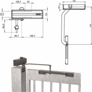 CHIUDICANCELLO AERODINAMICO NERO DC620G ASSA ABLOY
