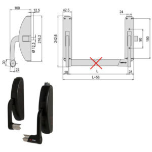 MANIGLIONE PRESTIGE VERTICALE      59316-10-0 CISA