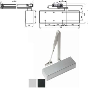 CHIUDIPORTA AERODINAMICO NERO          TS 71 DORMA