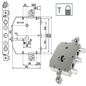 SERRATURA SIC.TRIPLICE               89E30 MOTTURA