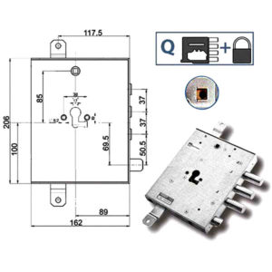 SERRATURA SIC.TRIPLICE SX            89857 MOTTURA