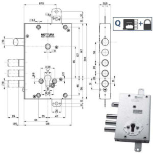 SERRATURA SIC.TRIPLICE SX            89451 MOTTURA