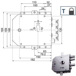 SERRATURA SIC.TRIPLICE SX            89855 MOTTURA