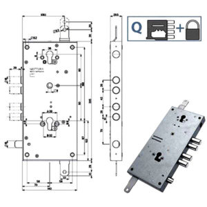 SERRATURA SIC.TRIPLICE               898T1 MOTTURA