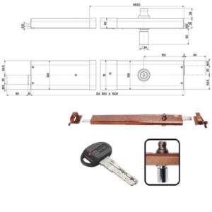 SERRATURA BASCULE SPRANGA POMPA DX   32910 MOTTURA