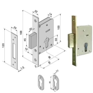 SERRATURA INF.LEGNO           020.50.00.04BE WELKA
