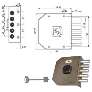 SERRATURA SIC.SEMPLICE DX DM             G411 MOIA